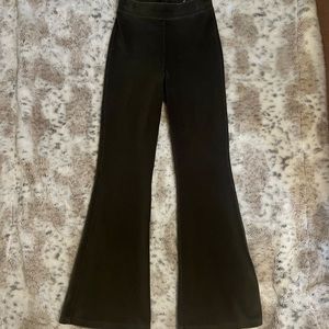 Green Corduroy Flare Leggings (Small)